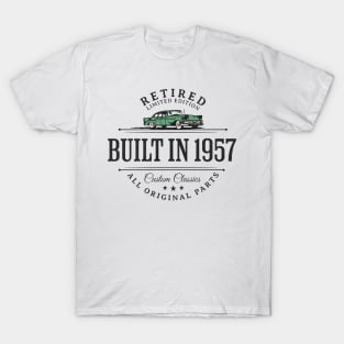 1957 Retired Parts Retirement Birthday T-Shirt